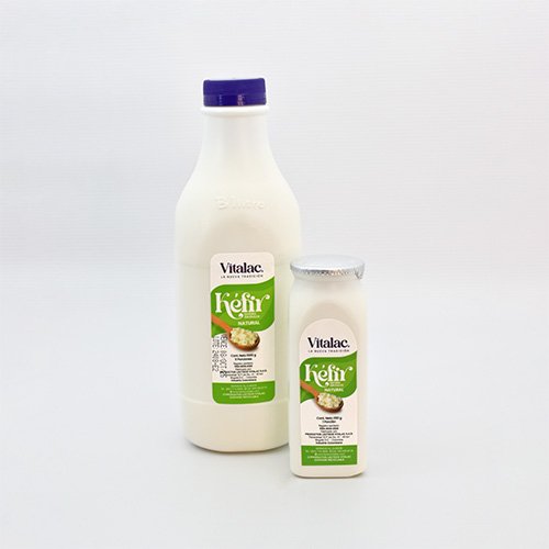 Kéfir Natural Vitalac en presentaciones de 250 g y 1000 g
